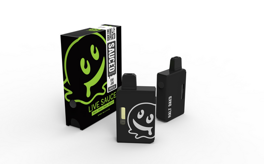 Half Bak'd SAUCE'D Live Resin 4G Disposable | Kiwi Jam
