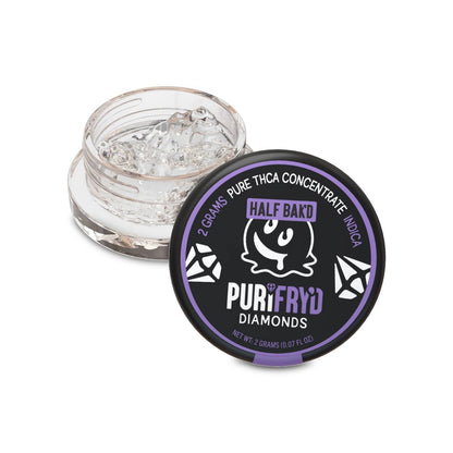 Half Bak'd Live Resin PURIFRY'D THC-A Purple Urkel - Diamonds